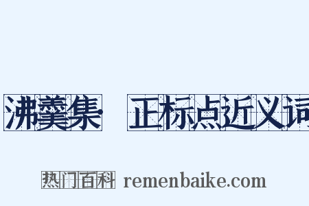 沸羹集·正标点近义词是什么意思的图片